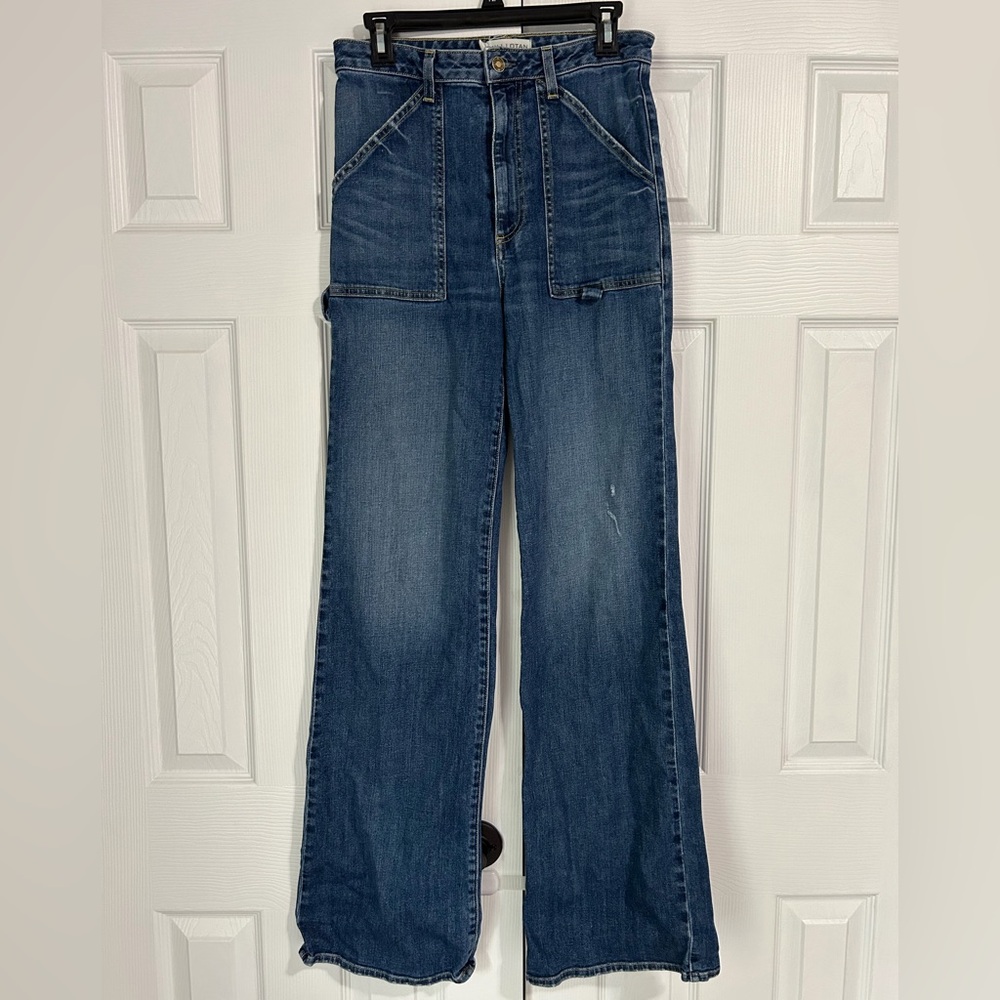 Nili Lotan Dark Blue Flare Jeans